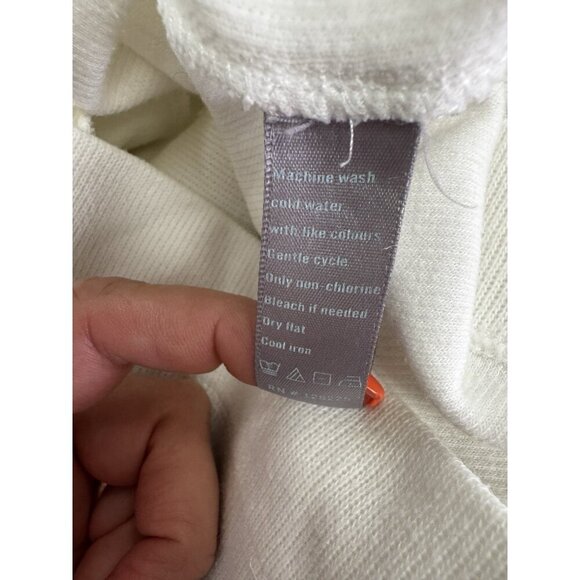 Nu Sport White Zip Up Y2K Style Fitted Jacket Cardigan M Minimalist Layer - Picture 5 of 11